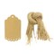 Wrapables 50 Gift Tags/Kraft Hang Tags with Free Cut Strings for Gifts, Crafts & Price Tags, Small Scalloped Edge, Brown